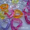 Transparent love bead, transparent heart -shaped peach heart -shaped plastic beads color love plastic beads DIY bead decoration