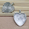 Necklace heart shaped, pendant, 25mm, with gem