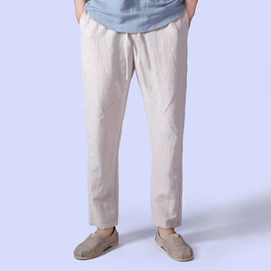 Chinese tang suit long pants for men linen trousers