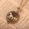 Fashionable magnifying glass, retro necklace, pendant, accessory, European style, wholesale