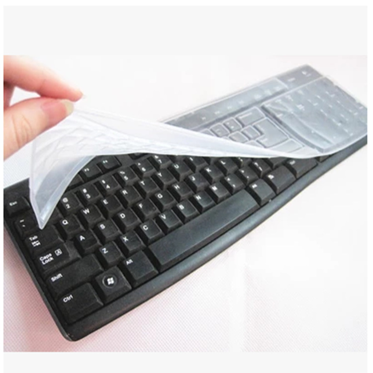 Wholesale desktop keyboard protective film, dust-proof silicone, comfortable to the touch, transparent with key keyboard film Specification drawing