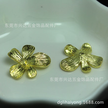 DIY饰品配件 19*16MM铸铜花托 小树叶吊坠