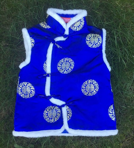 Children's clothing for boys and girls Tang suit cotton vest winter Chinese style plate buckle raw edge warm cotton vest New Year's Day performance clothing