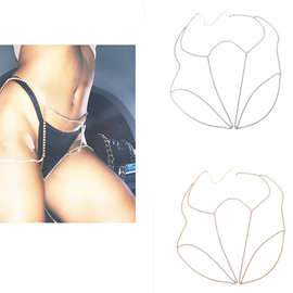 欧美时尚性感大腿链 闪钻满钻性感链 身体链