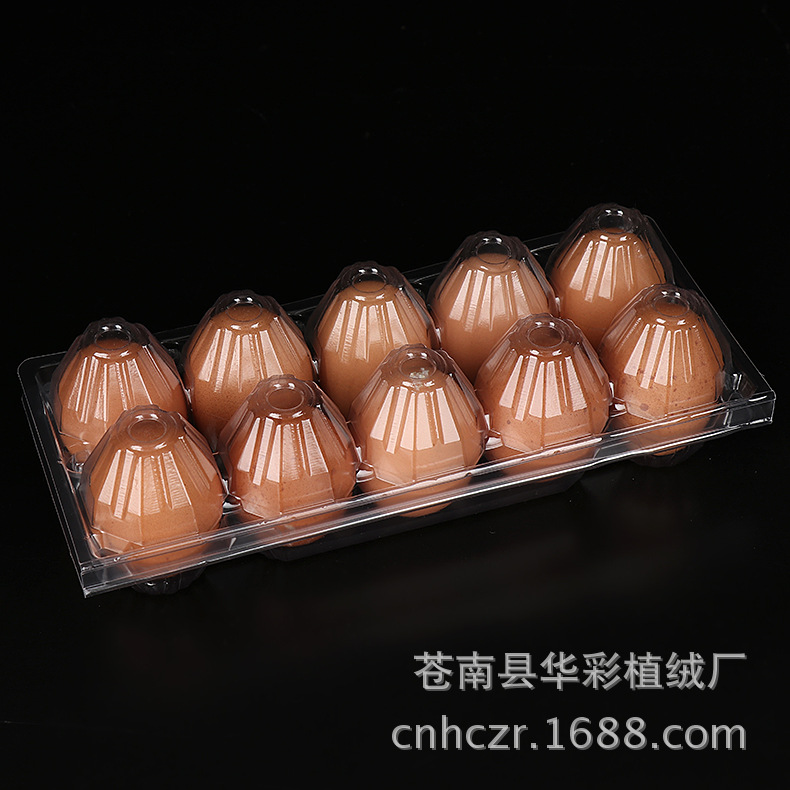厂家现货10枚装鸡蛋托批发 PVC透明一次性鸡蛋盒塑料鸡蛋托定制