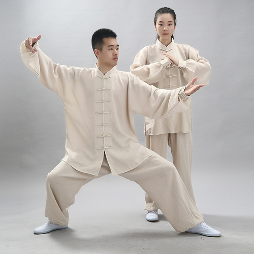 Tai chi kungfu clothing for women and men tai ji quan uniforms linen outdoor sportswear wushu performance clothing