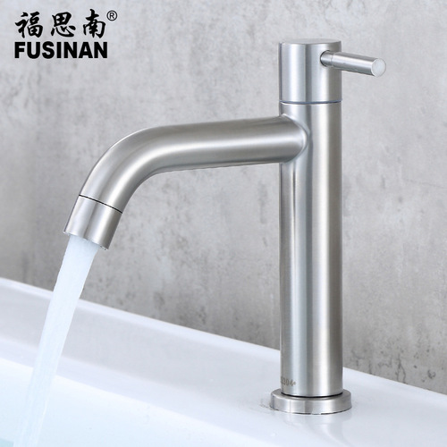 304 stainless steel single cold basin faucet bathroom wash basin basin bathroom wash basin faucet wholesale