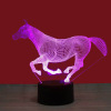 Factory wholesale running horse color 3D night light USB interface Creative visual visual light touch switch art lamp