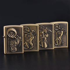 JT6209 Jiantai Kerosene Engine Windproof Metal Creative Retro Grinding Wheel Open Flame Cigarette Lighter Smoking Accessories Direct Sales