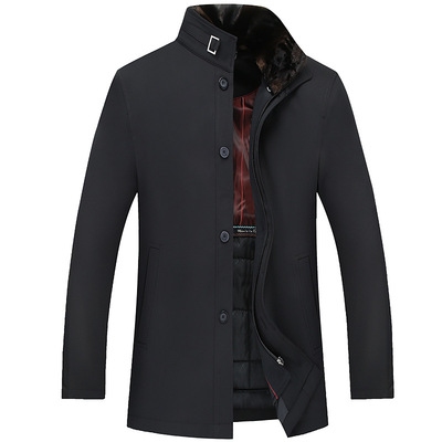 old age man business affairs Removable Internal bile Mid length version thickening Stand collar cotton-padded clothes On behalf of Long-term Availability