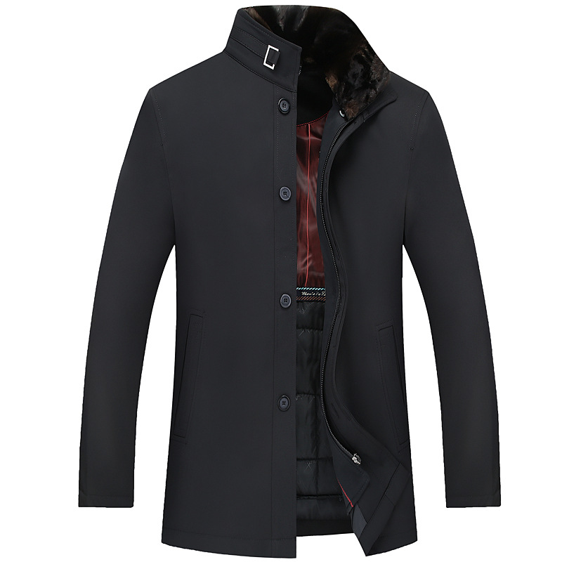 old age man business affairs Removable Internal bile Mid length version thickening Stand collar cotton-padded clothes On behalf of Long-term Availability