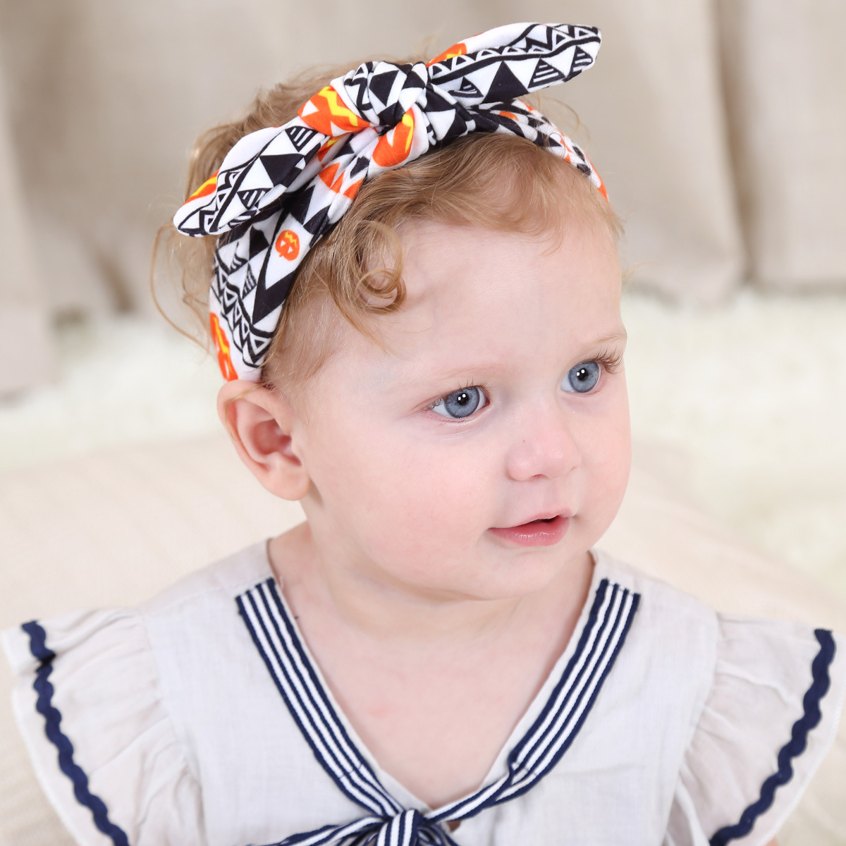 Supply Baby Multicolored Rabbit Ears Headband Peony Headhair Children