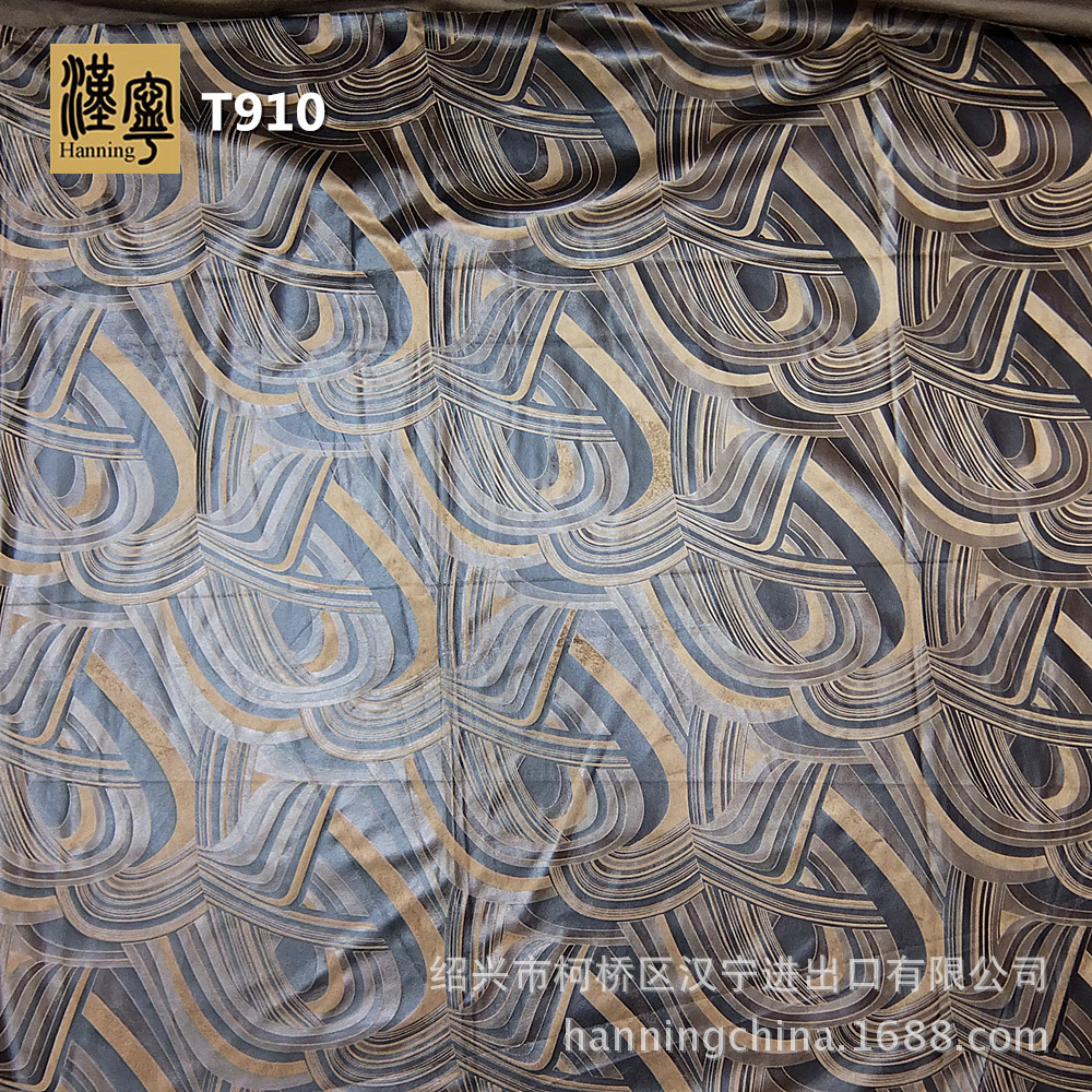 现货 T910 经编染色磨毛双色烫金【麂皮绒】仿PU皮家纺拖鞋箱包布