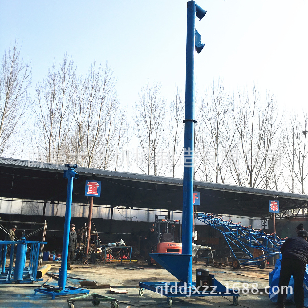 粮食装车螺旋输送机 石油废液无轴螺旋输送机 工业垃圾螺旋输送机