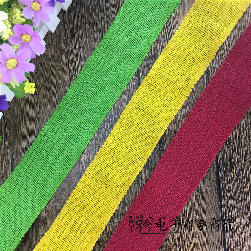 厂家直销彩色织带麻布卷家居家纺装饰麻布缎带新款麻绳编织织带-阿里巴巴