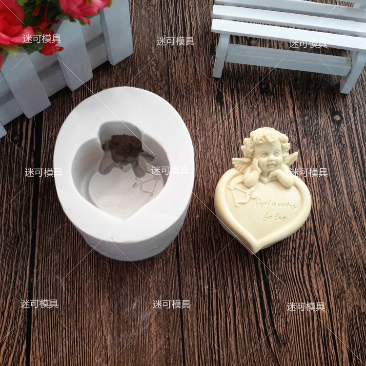 Directo de fábrica Cupido Ángel fondant molde de silicona pastel de chocolate molde de jabón de silicona molde de jabón