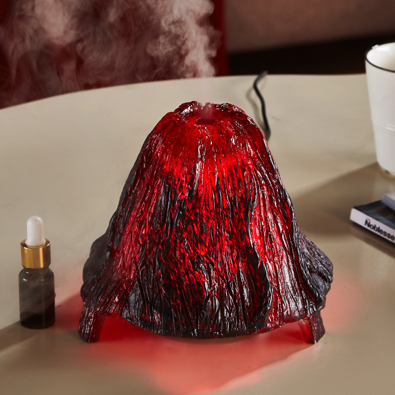 家用迷你香薰机梦幻多色发光个性创意火山型香薰机生产厂家直供