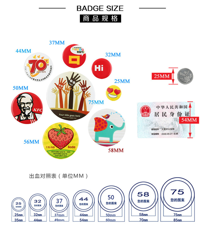 2徽章大小