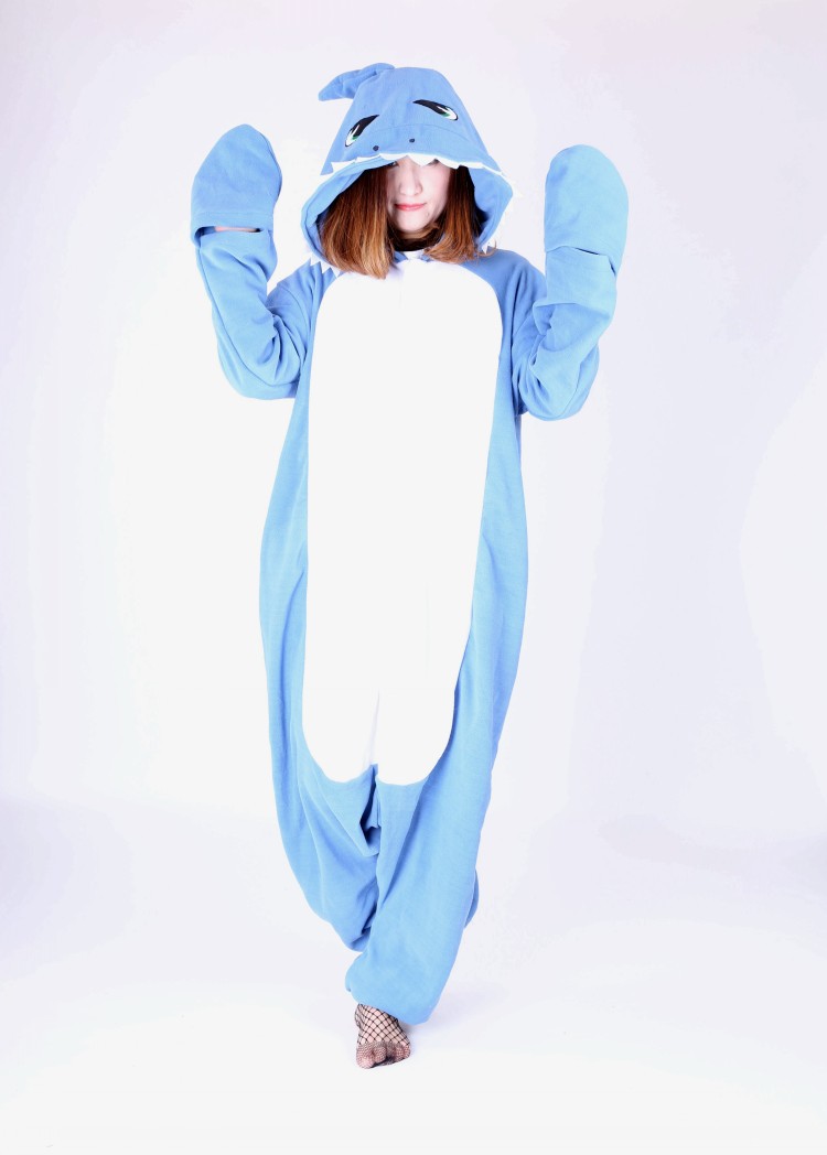 winter cartoon shark