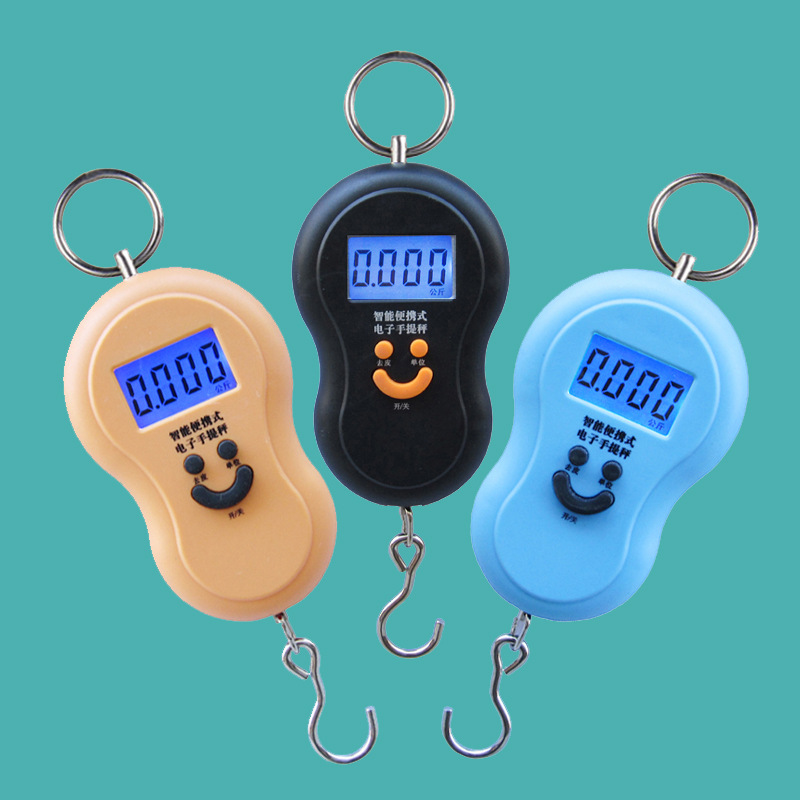 工厂直销 50kg手提秤便携式葫芦手提电子称迷你行李秤快递包裹秤|ru