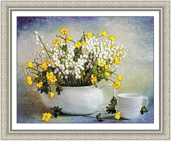 Oujin nianhua Bordado Cinta Directa de Fábrica de color de impresión colgando pintura fresca té de la tarde sala de estar decoración de entrada