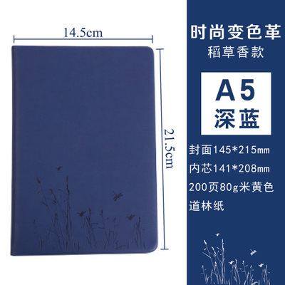 A5 빨대 패턴 다크 블루