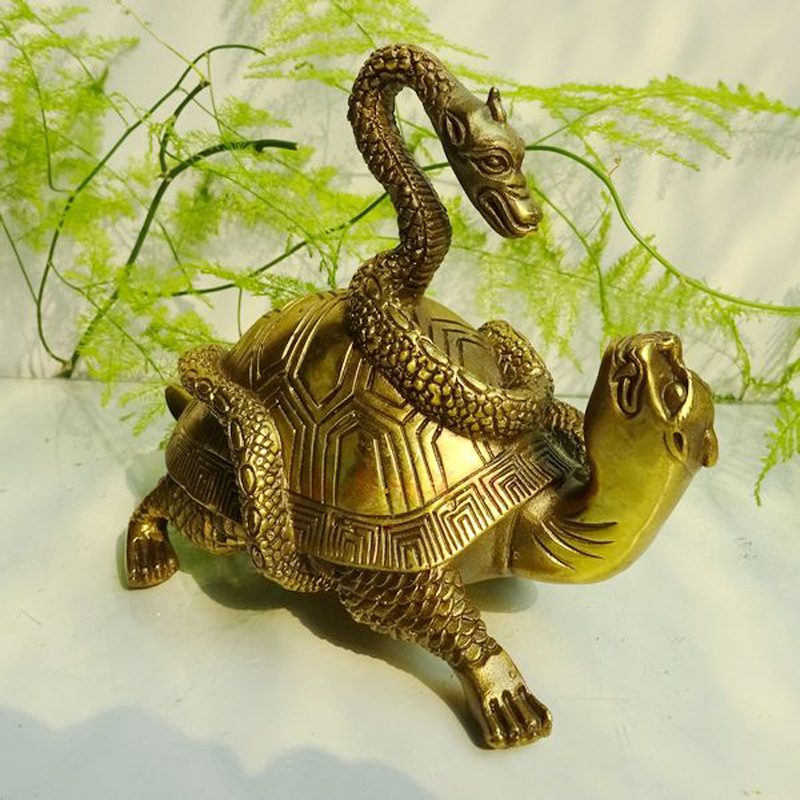纯铜蛇龟玄武蛇缠龙龟摆件纯铜家居办公室纯铜专用 阿里巴巴