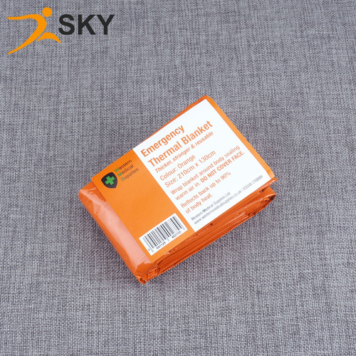 Outdoor PE orange emergency blanket, survival blanket, disposable radiation protection blanket, survival emergency blanket, earthquake rescue insulation blanket