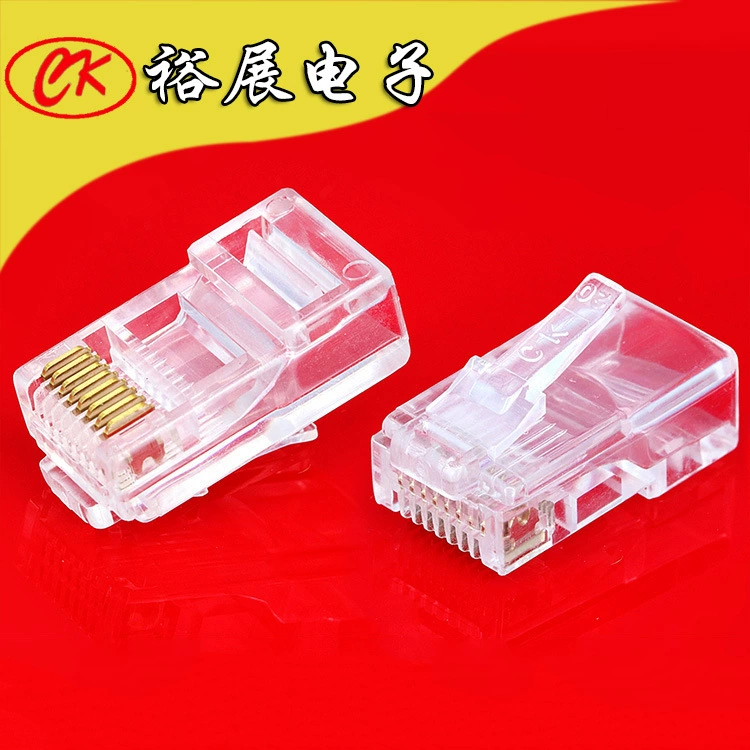 Поставка RJ45CK Высококачественная сеть хрустальная головка производителя оптом, пять типов линий, шесть типов хрустальных головок
