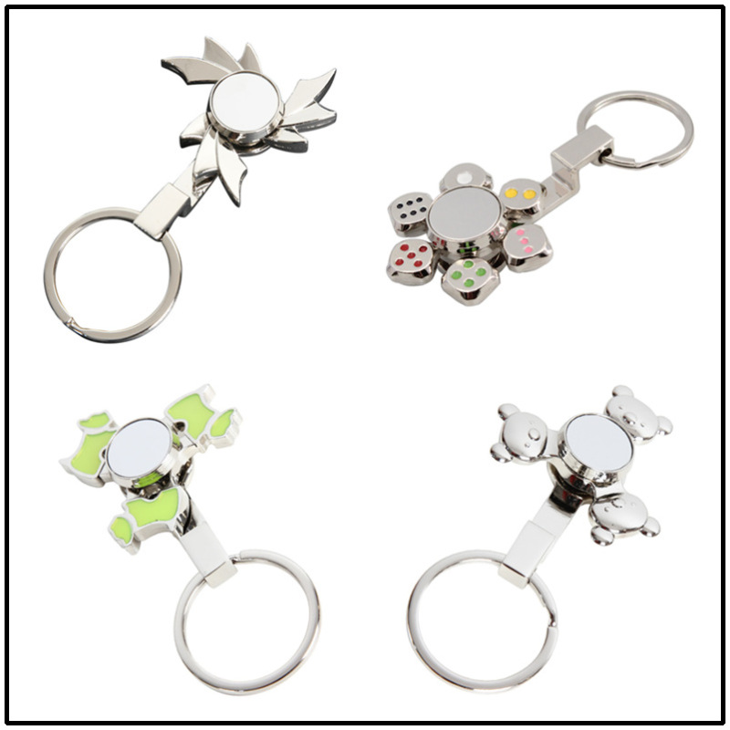 Keychain gyro key ring car key multi-function multi-purpose rotating fingertip gyro factory long-term supply