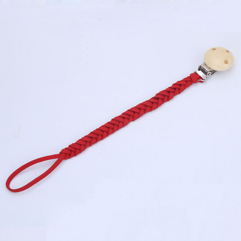 INS Venta caliente casera bebé anti-gota chupete clip de chupete Cadena de chupete de madera DIY bebé anti-perdido chupete clip