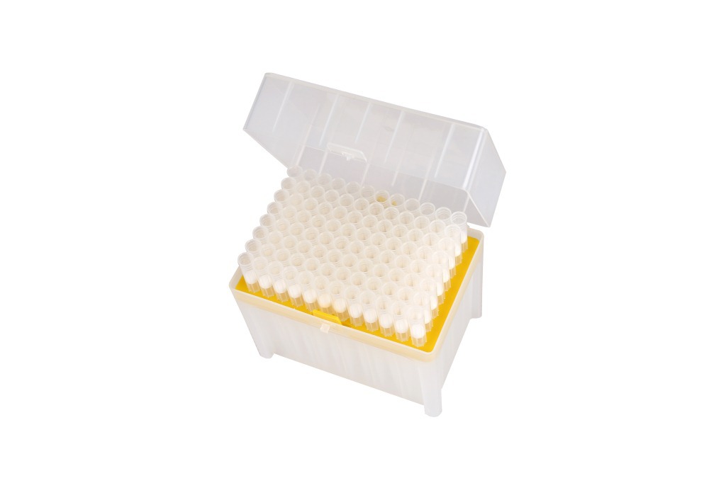 无色带刻度100-1000ul低吸附滤芯吸嘴 盒装&科进（KIRGEN）