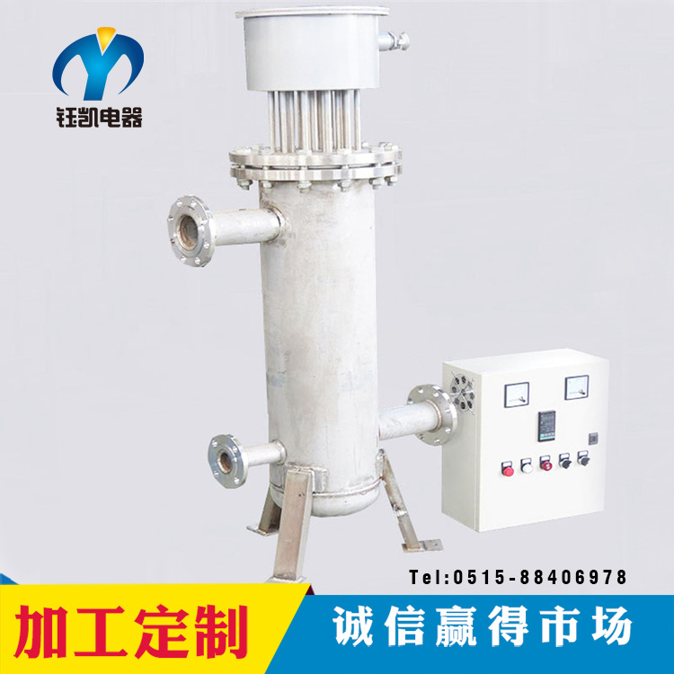 钰凯供应氢气立式安全可靠管道加热器带温控一体化管道电加热器