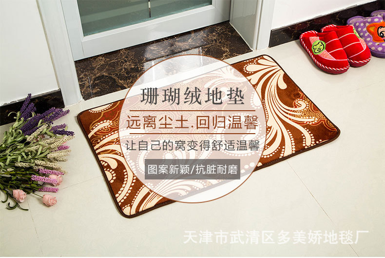 珊瑚绒图案门垫_01