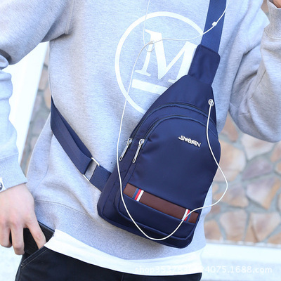 On behalf of fashion leisure time men and women Small Chest pack Trend multi-function Chest pack waterproof oxford knapsack wholesale
