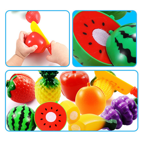 Children's early education developmental playset fruit cutting toy 9-piece set for girls and babies fruit cutting toy set