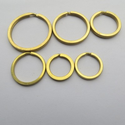 厂家供应20/25/30mm纯黄铜钥匙扣 纯铜平圈钥匙环可订做其他规格|ru