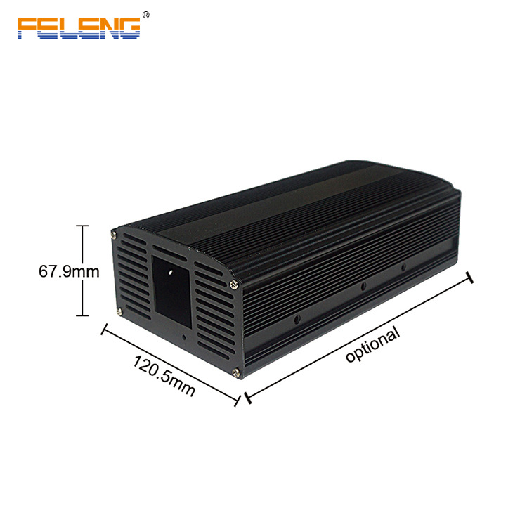 大功率逆变器外壳120.5*67.9mm防尘散热电子工业仪表铝型材外壳