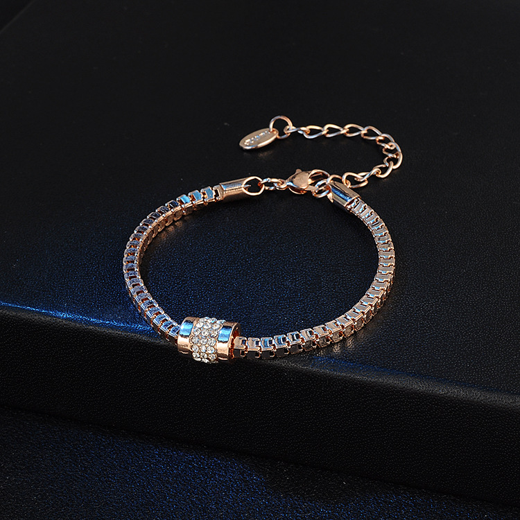 Simple Zircon Diamond Bracelet Women Gold Jewelry