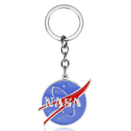 WISH热卖 美国航空航天局NASA合金钥匙扣挂件 欧美饰品批发