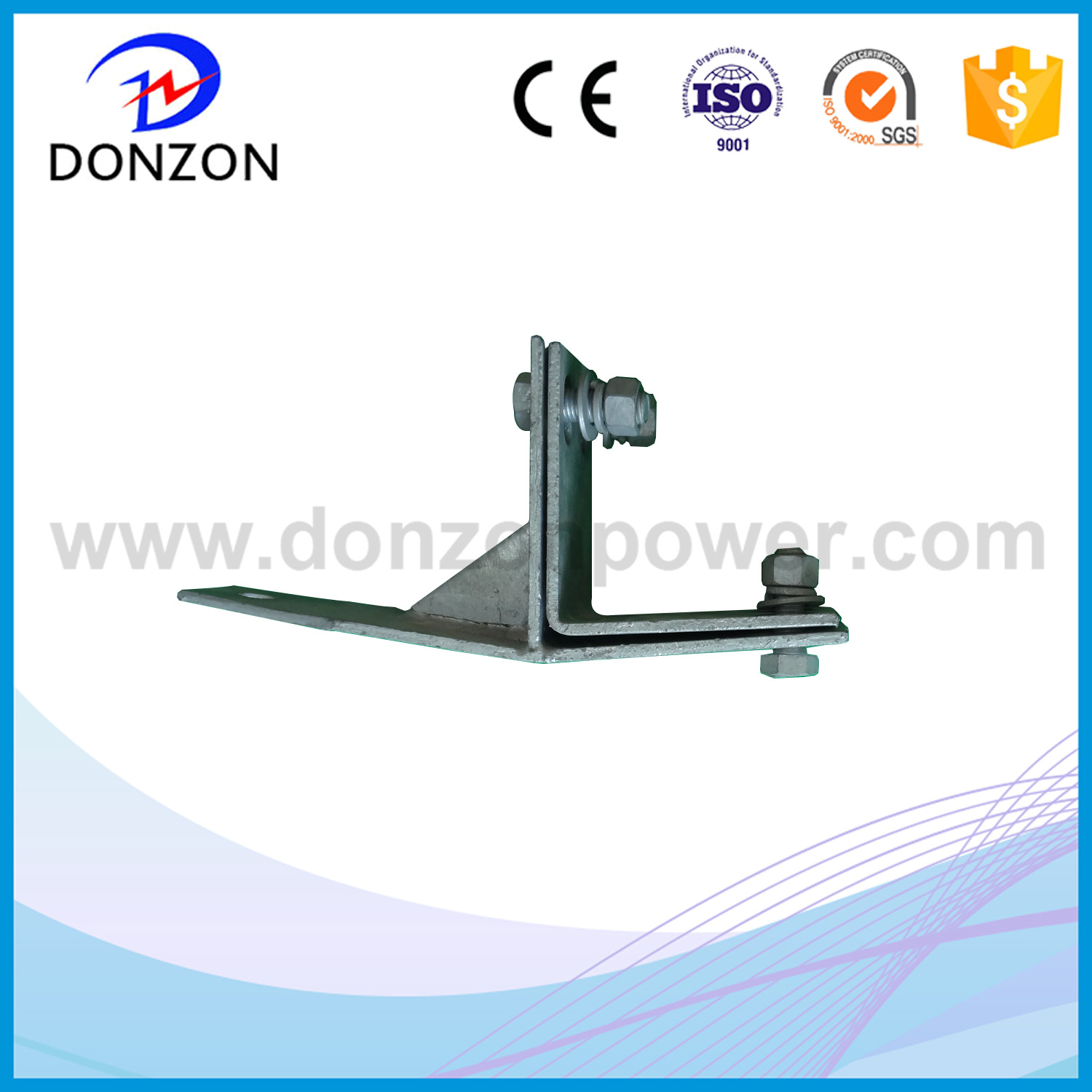 东众生产ADSS OPGW光缆用紧固夹具  铁塔用转角直线夹具ZL-100