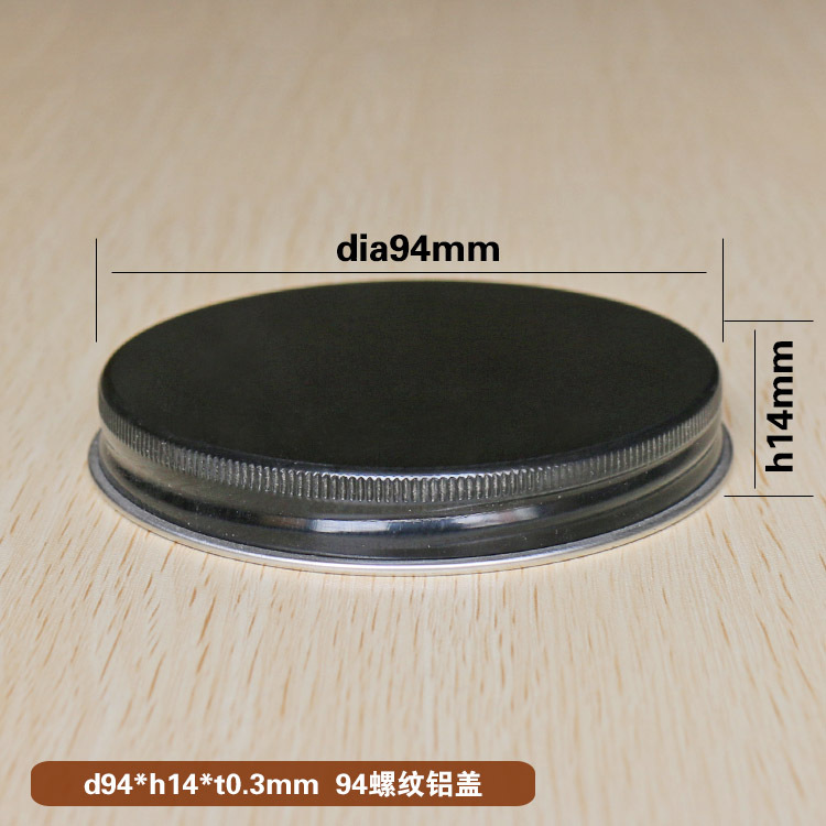 Manufacturers supply 94 black Thread Aluminum cover nut Dry tea Yip bottle cap Facial mask clay  Metal cap