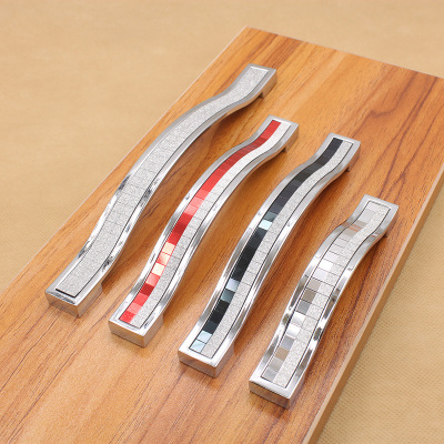 珠光水晶拉手彩色彩钻橱柜抽屉门拉手加厚欧式现代把手一件代发|ms