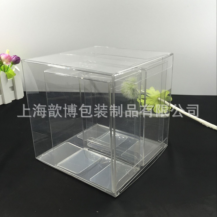 定制PET正方形超透包装盒、PVC胶盒、PP食品级镜面塑料盒