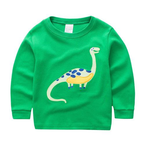 Children's Long-Sleeve Pajamas for Boys and Girls, 2-7 Years Old, Dinosaur Long-Sleeve Set, Cotton Children's Sleepwear