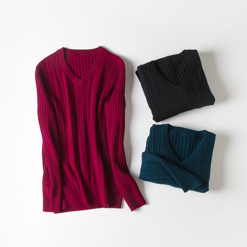 198026s/2 cashmere 秋冬男装士V领复古纯色套头纯山羊绒打底毛衣|ms