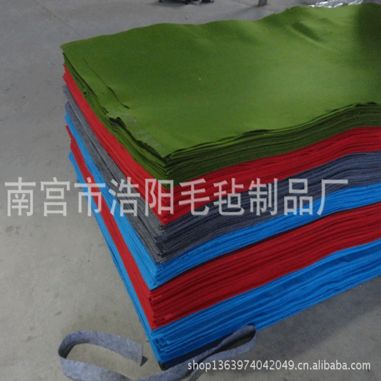 厂家批发彩色毛毡布无纺布背景布包装工艺品针刺化纤毡彩色毛毡
