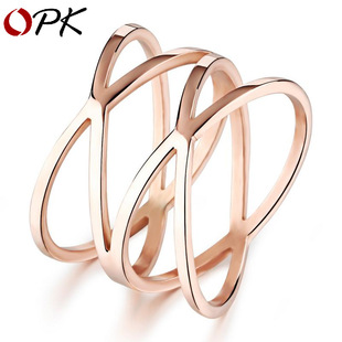Keep Fucking Going Double Titanium Steel Open Adjustable Ring display picture 8