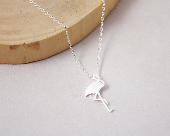 Cute Animal Necklace Ostrich Red-crowned Crane Pendant Necklace Short Fine Clavicle Chain Wholesale display picture 8