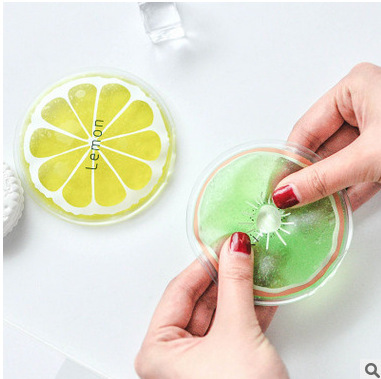 Portable outdoor cooling ice pack for summer travel Cute and sweet fruit series cooling and cold compress ice pack cooling bag
